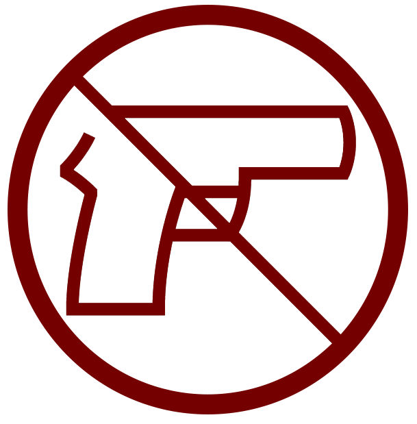 No weapons sign